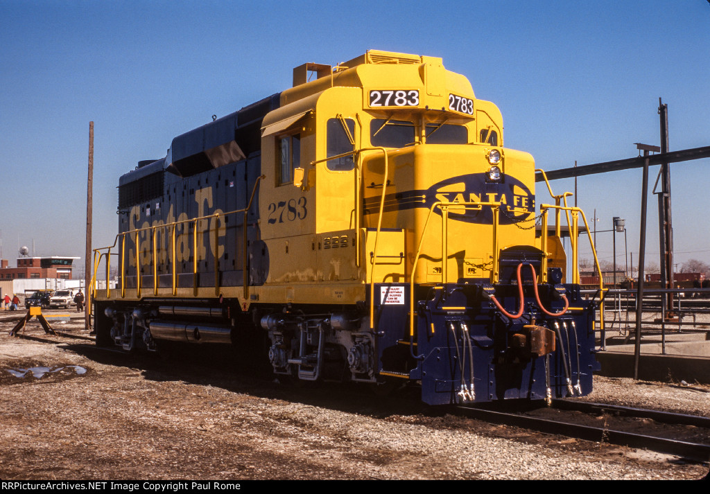 ATSF 2783, fresh paint at Corwith Yard